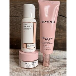 BeautyBio Trio Set · Cleanser + Gel Cream + Scalp Serum · MSRP $65